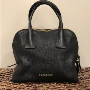 BURBERRY BOWLING BAG SATCHEL BLACK (like new)